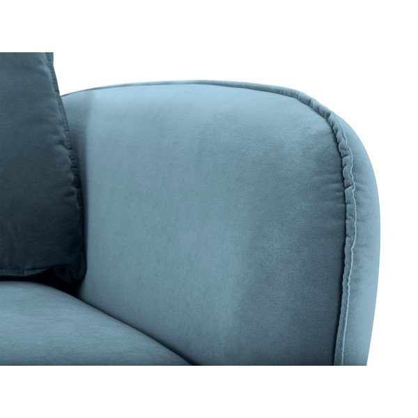 Svetlomodré kreslo s čiernymi nohami Kooko Home Lento-image-3