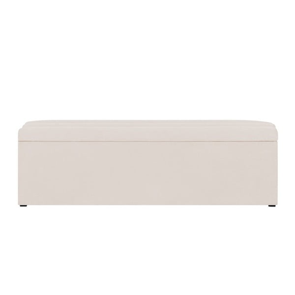 Krémovobiela lavica s úložným priestorom Cosmopolitan Design Los Angeles, šírka 140 cm-image-3