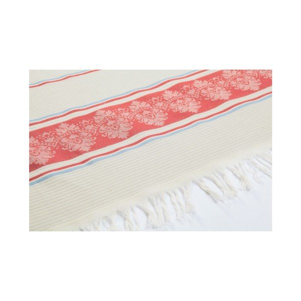 Červeno-béžová hammam osuška Deco Bianca Loincloth Hatice Pink, 80 x 170 cm-image-3