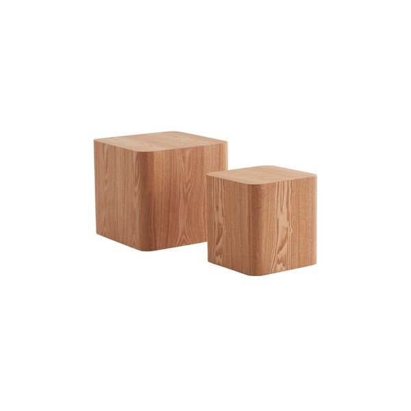 Odkladacie stolíky v súprave 2 ks v dekore jaseňa 40x40 cm Cubo – Jotex