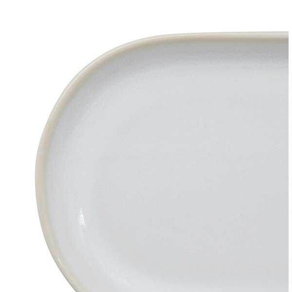 Biely tanier z kameniny Flore - Côté Table-image-1