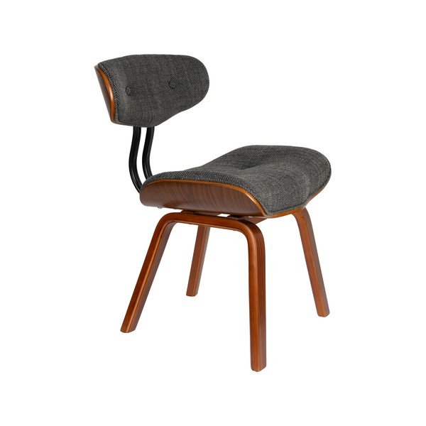 Sivá/hnedá čalúnená jedálenská stolička Blackwood – Dutchbone