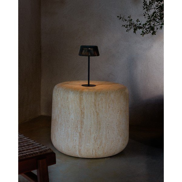 LED stolové/prenosné solárne vonkajšie svietidlo ø 11 cm Aldet – Kave Home-image-1