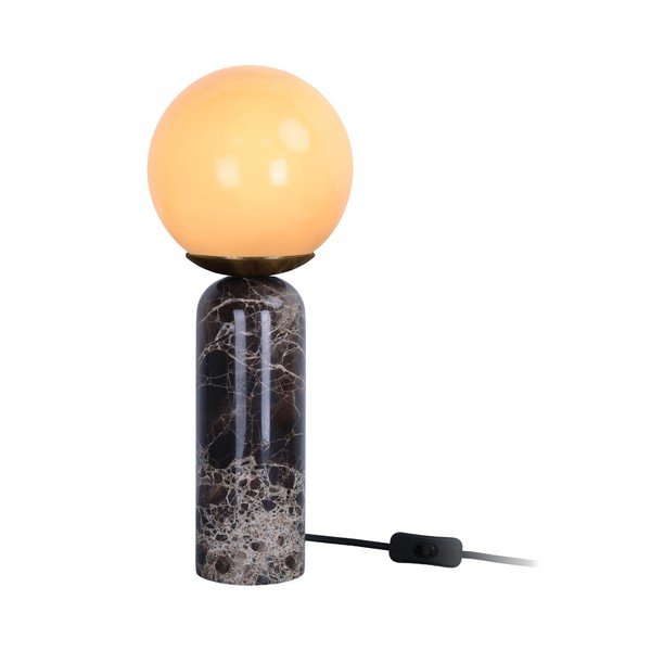 Tmavohnedá mramorová stolová lampa (výška  38 cm) Lazio Sphere – Leitmotiv-image-3