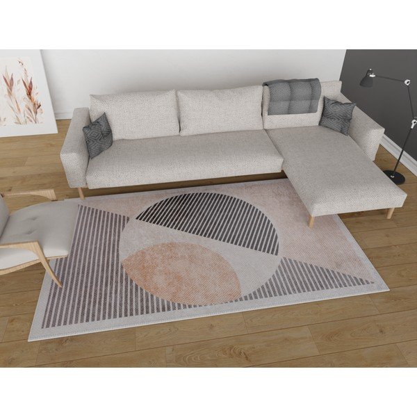 Béžový umývateľný koberec 80x150 cm – Vitaus-image-1