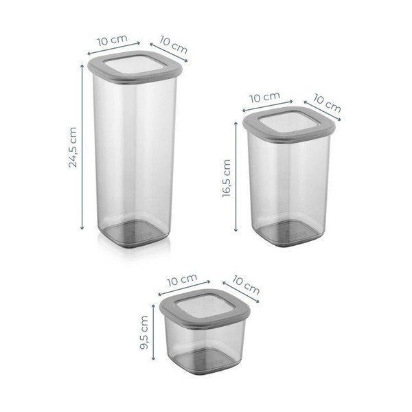 Plastové dózy v súprave 18 ks na potraviny Fresco – Hermia-image-3