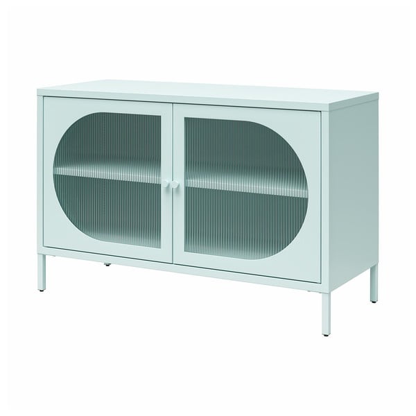 Svetlomodrá kovová vitrína 100x64x40 cm Luna – Støraa-image-2