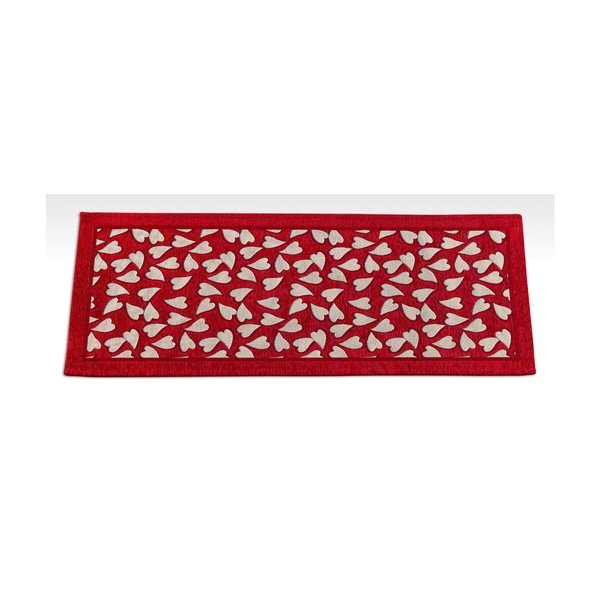 Červený vysokoodolný kuchynský behúň Webtappeti Corazon Rosso, 55 × 140 cm-image-2