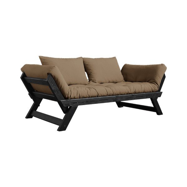 Rozkladacia pohovka s hnedým poťahom Karup Design Bebop Black/Mocca-image-3