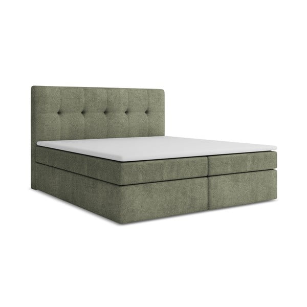 Zelená boxspring posteľ s úložným priestorom 180x200 cm Palta – Makamii
