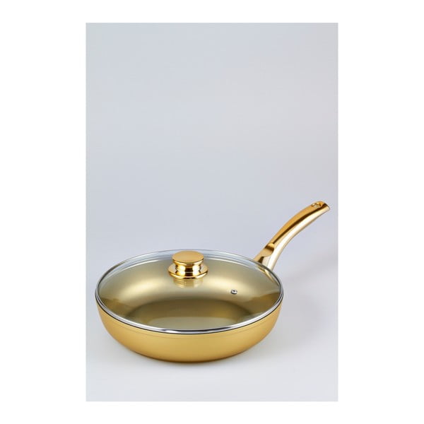 Panvica s pokrievkou Bisetti Stonegold Gold Handle,6,5x2,8 cm