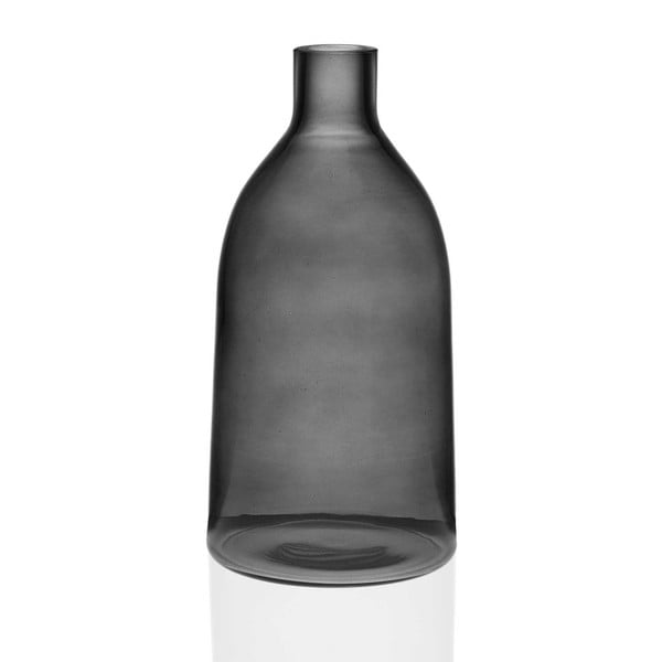 Sivá sklenená váza Versa Prahna, výška 29 cm