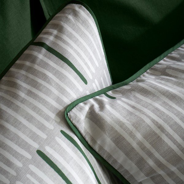 Zelené/sivé bavlnené obliečky na jednolôžko 135x200 cm Camden Stripe – Content by Terence Conran-image-3