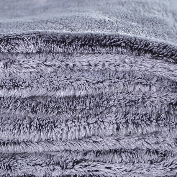 Sivo-modrá deka z mikrovlákna DecoKing Fluff Charcoal, 220 × 240 cm-image-2