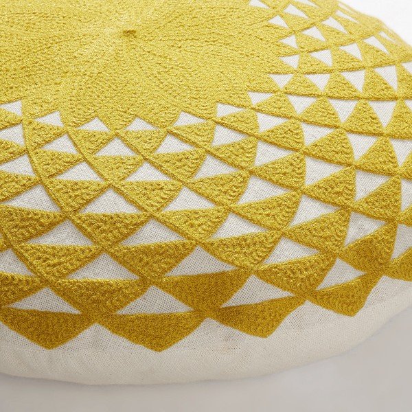Žltý vankúš La Forma Zappa, Ø 45 cm-image-1