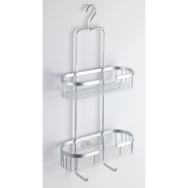 Závesná dvojposchodová kúpeľňová polička Wenko Gomo-image-1