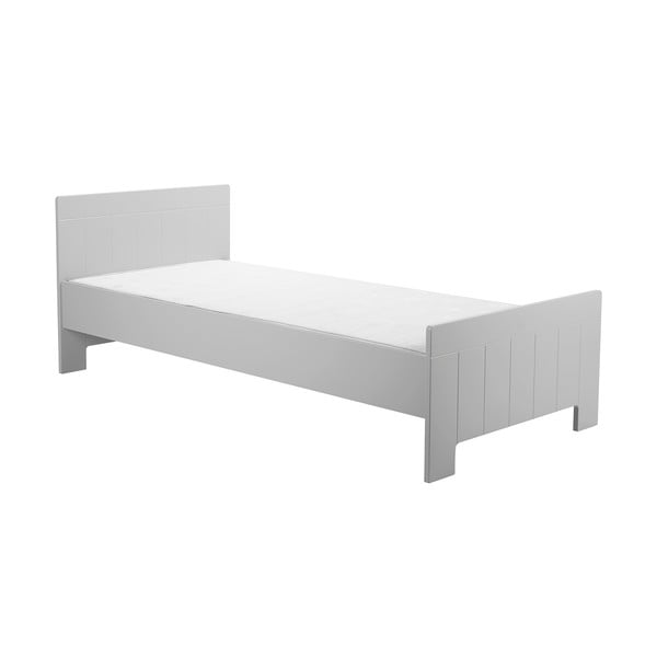 Sivá jednolôžková posteľ Pinio Calmo, 200 × 90 cm