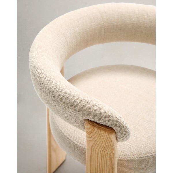 Béžové/v prírodnej farbe jedálenské kreslo s podrúčkami z jaseňového dreva Granite – Kave Home-image-3