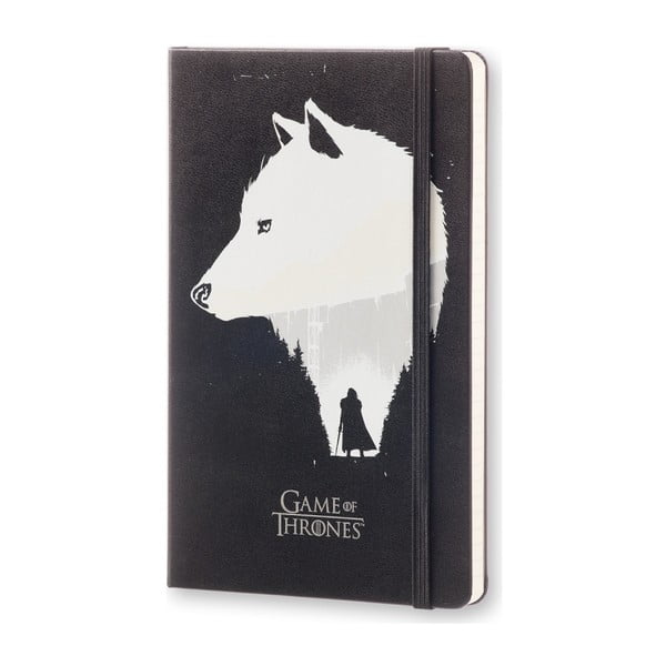 Veľký čierno-biely zápisník Moleskine Game Of Thrones, linajkový