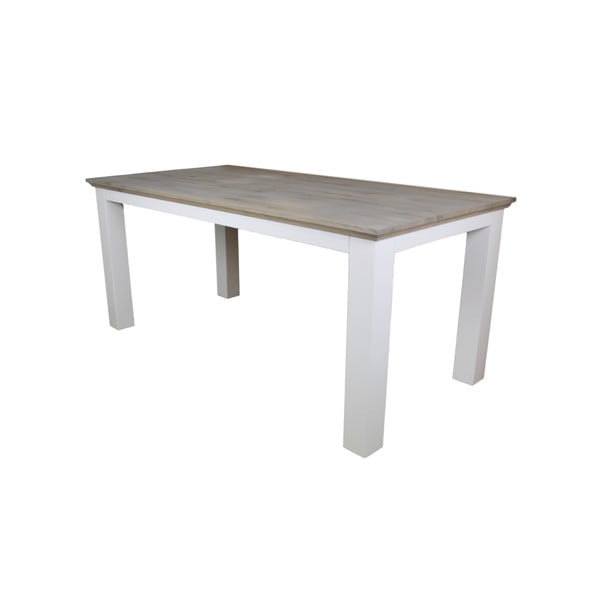 Biely jedálenský stôl zo svetlého dubového a borovicového dreva HSM Collection Dover, 220 x 100 cm