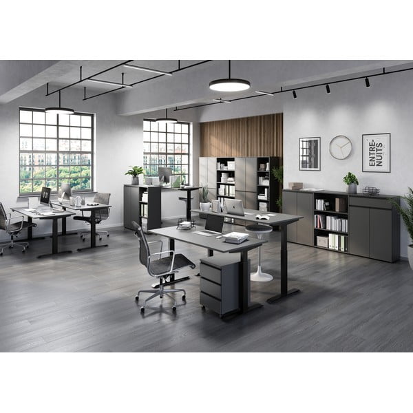 Polohovací pracovný stôl s elektricky nastaviteľnou výškou 80x180 cm Bedano – Germania-image-3