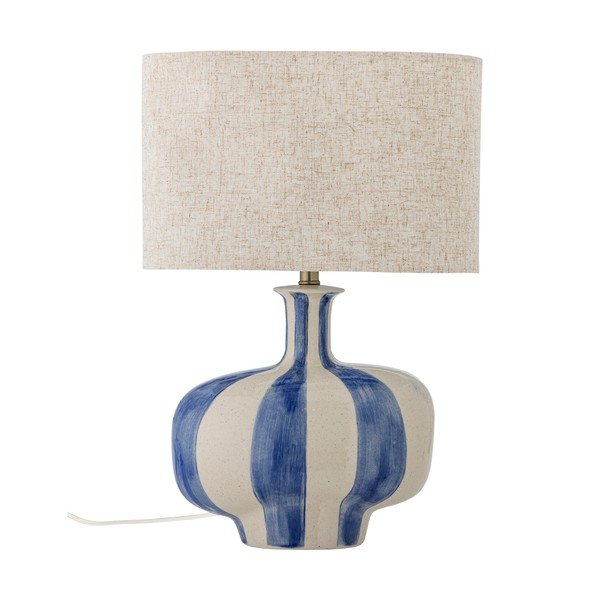 Keramická stolová lampa s textilným tienidlom (výška  46 cm) Alida – Bloomingville