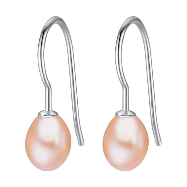 Svetlooranžové perlové náušnice v tvare slzy Chakra Pearls
