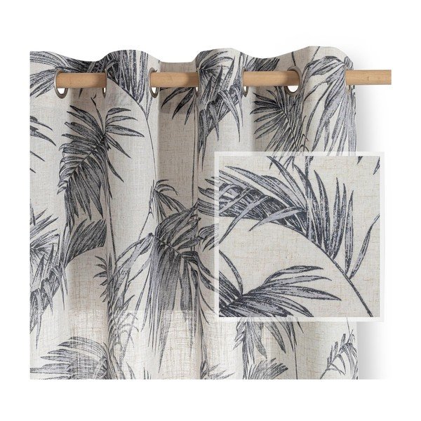 Sivý/krémovobiely záves 135x250 cm Palmera – Restilo