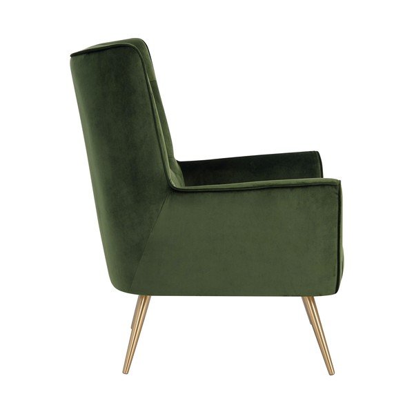 Tmavozelené zamatové kreslo Actona Bodiva-image-4