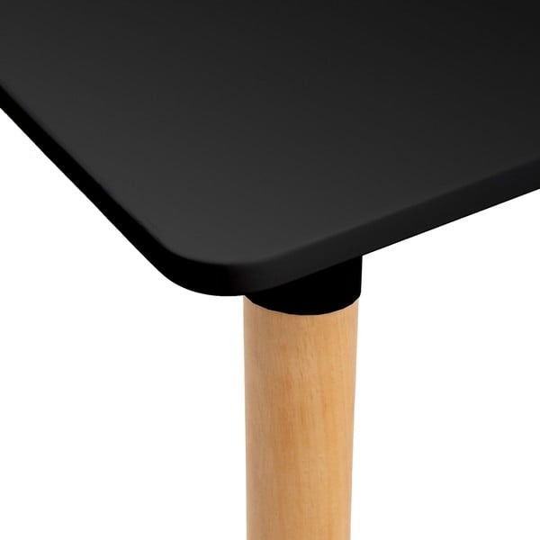 Čierny jedálenský stôl s čiernou doskou 80x120 cm – Casa Selección-image-1