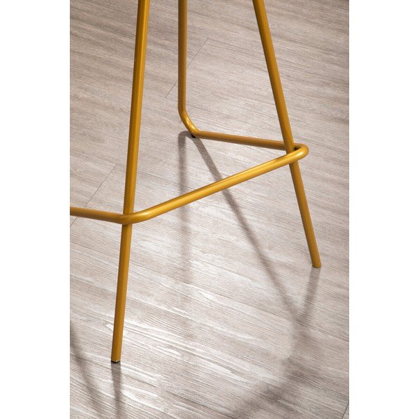 Barová stolička z brestového dreva v zlatej farbe/v prírodnej farbe (výška sedadla 78 cm) District – Premier Housewares-image-4