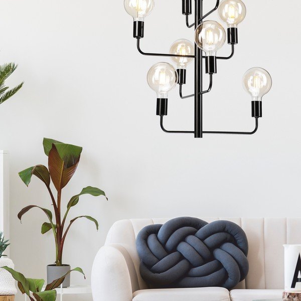 Čierne závesné svietidlo - LAMKUR-image-2