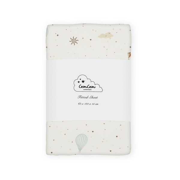 Slonovinová napínacia detská plachta do postieľky z Bio bavlny 60x120 cm Dreamland – Cam Cam Copenhagen