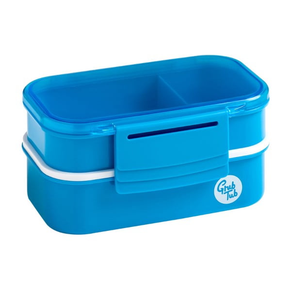 Set 2 modrých desiatových boxov Premier Housewares Grub Tub, 13,5 × 10 cm