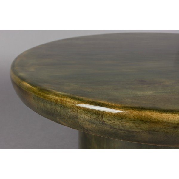 Zelený okrúhly konferenčný stolík z mangového dreva ø 60 cm Mush – Dutchbone-image-2