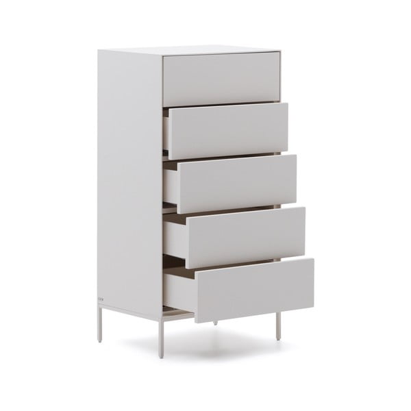 Biela vysoká komoda 60x114 cm Vedrana – Kave Home-image-3