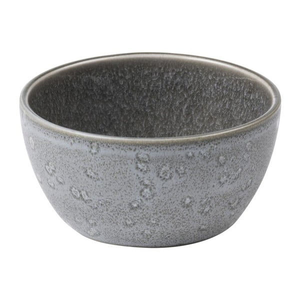 Sivá kameninová miska s vnútornou glazúrou v sivej farbe Bitz Mensa, priemer 10 cm