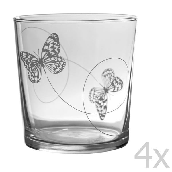 Sada 4 pohárov Butterfly Bodega, 370 ml