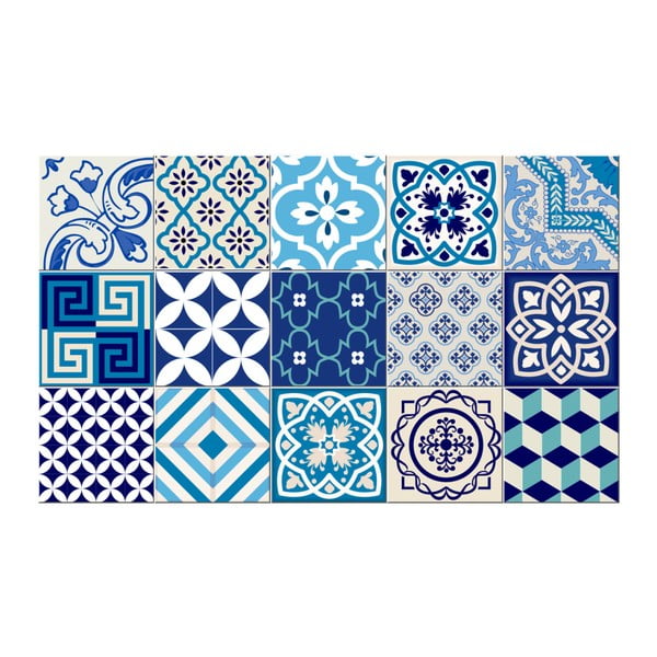 Sada 15 dekoratívnych samolepiek na stenu Ambiance Seaside, 15 × 15 cm-image-1