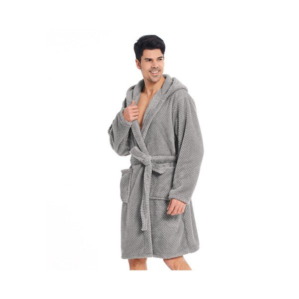 Svetlosivý unisex župan z mikrovlákna DecoKing Sleepyhead, veľ. XXL-image-2