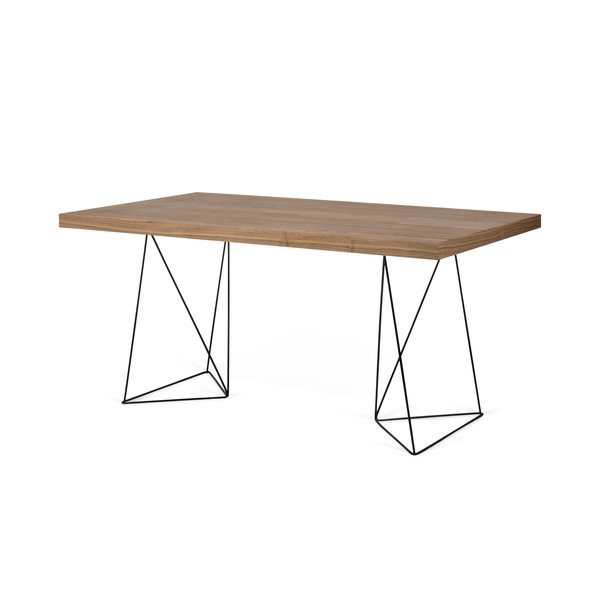 Hnedý stôl s čiernymi nohami TemaHome Multi, 180 × 77 cm-image-2