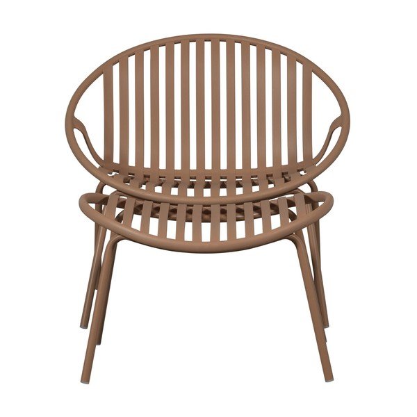 Ružové plastové záhradné kreslo s podnožkou Bruce – WOOOD-image-4