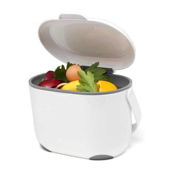 Bielo-sivá nádoba na kompostovateľný odpad Addis Caddy, 2,5 l-image-4