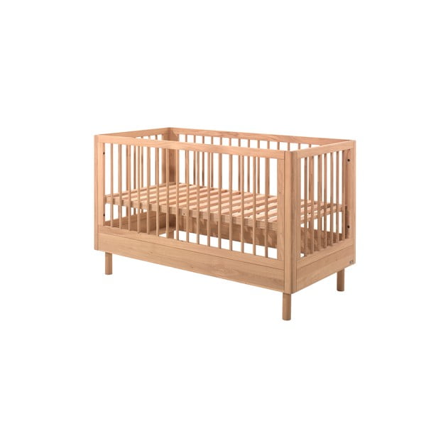 Postieľka z dubového dreva 70x140 cm v prírodnej farbe Forrest – Vipack-image-3