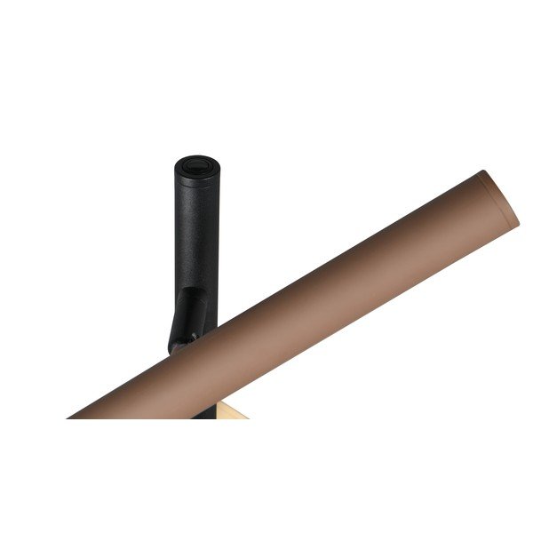 Čierna LED stojacia lampa s kovovým tienidlom (výška 150 cm) Fiato – Trio-image-4