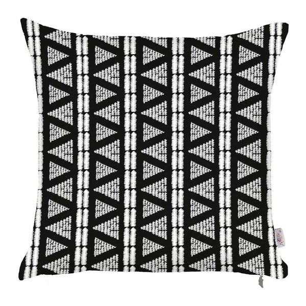 Čierno-biela obliečka na vankúš Mike & Co. NEW YORK Geometric Tribal, 43 × 43 cm