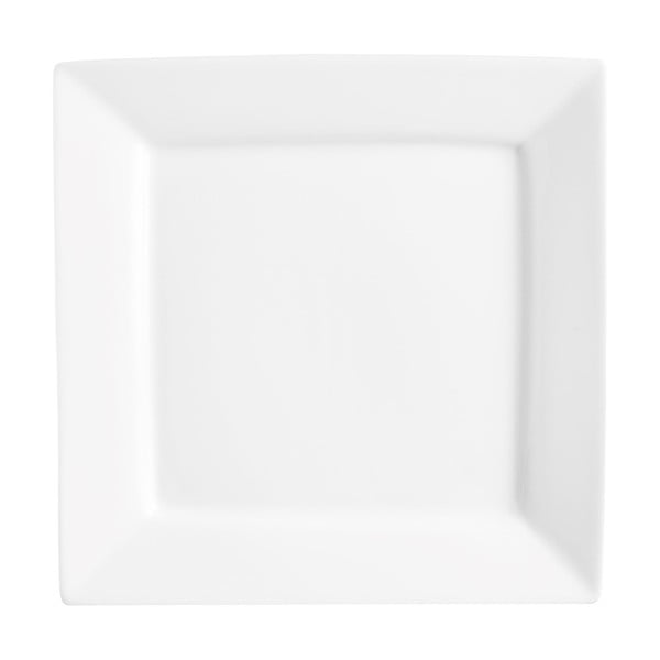 Biely porcelánový tanier Price & Kensington Simplicity, 25 × 25 cm