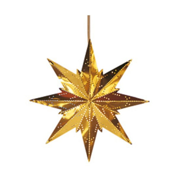 Kovová svietiaca hviezda vo farbe mosadze Best Season Brass Star Mini