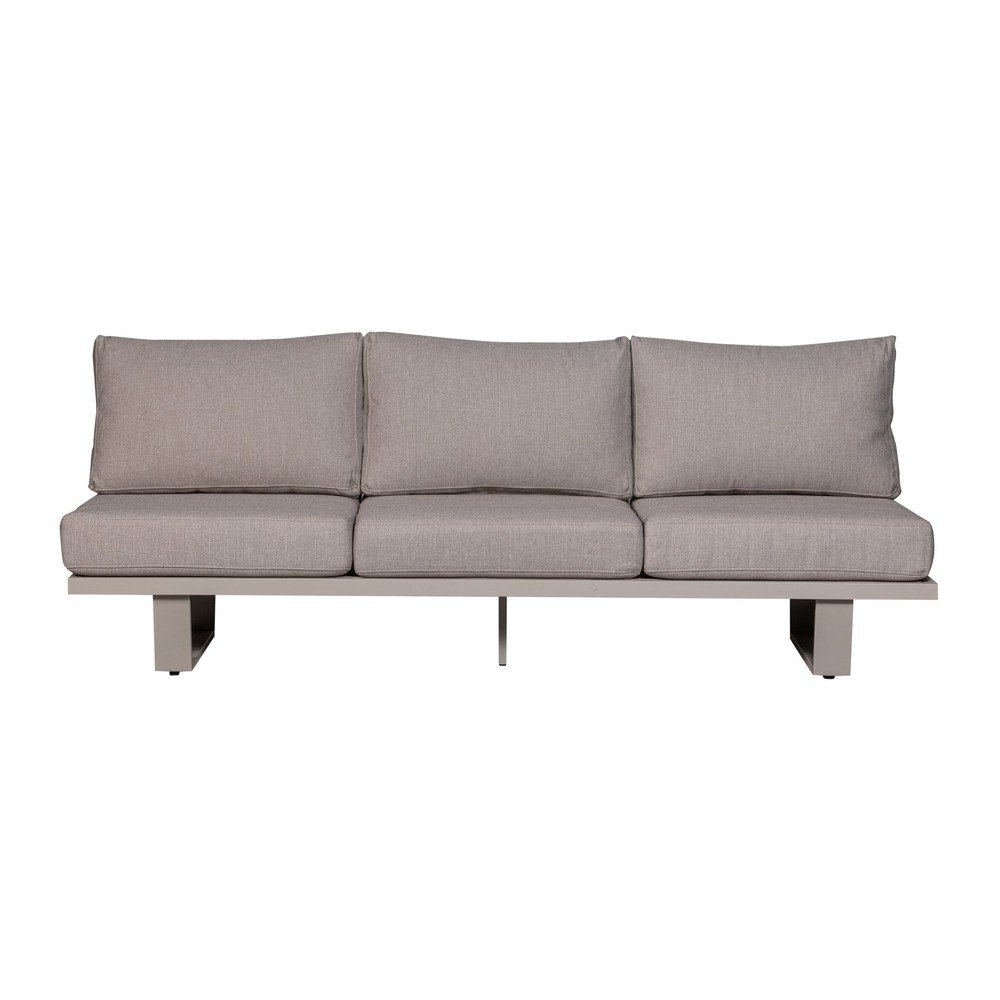 Sivobéžová čalúnená záhradná pohovka Bear – WOOOD