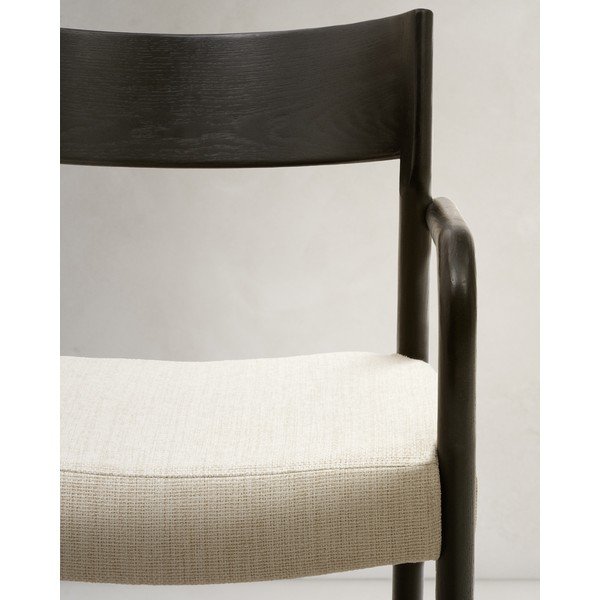 Čierna/béžová jedálenská stolička Falconera – Kave Home-image-2